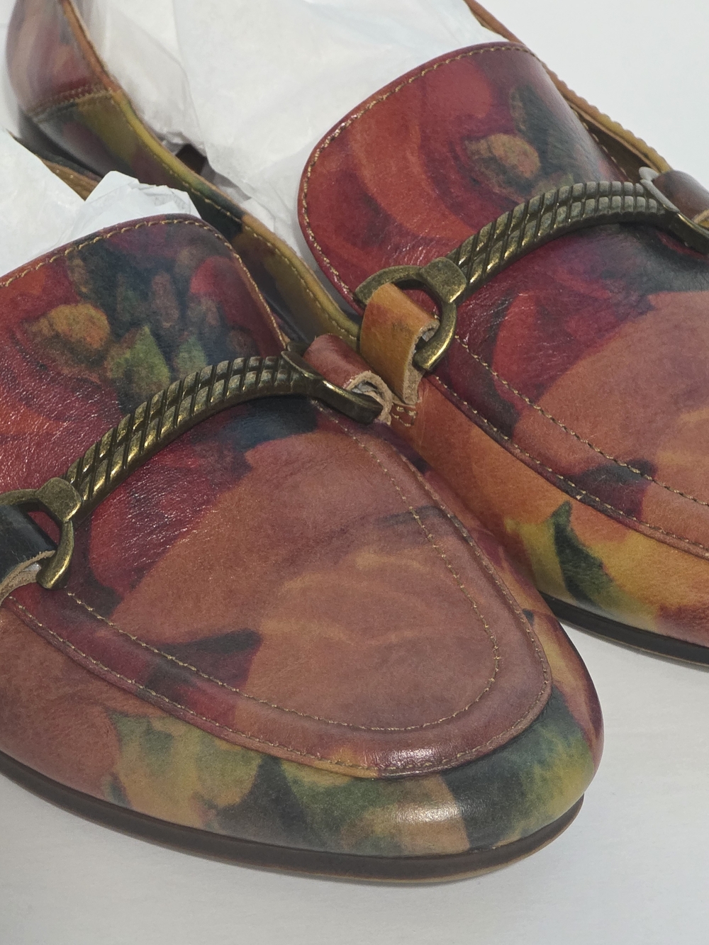 Patricia Nash Multicolor Leather Moccasin Loafers - Picture 3 of 9